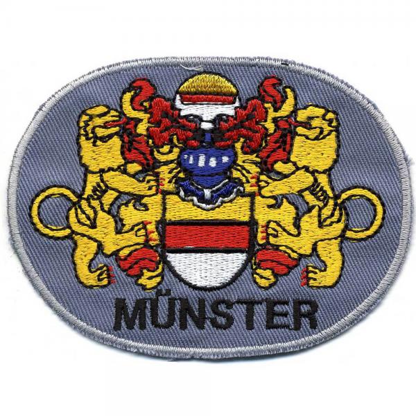 AUFNÄHER - Wappen - MÜNSTER - 01729 - Gr. ca. 9,5 x 7 cm - Patches Stick Applikation