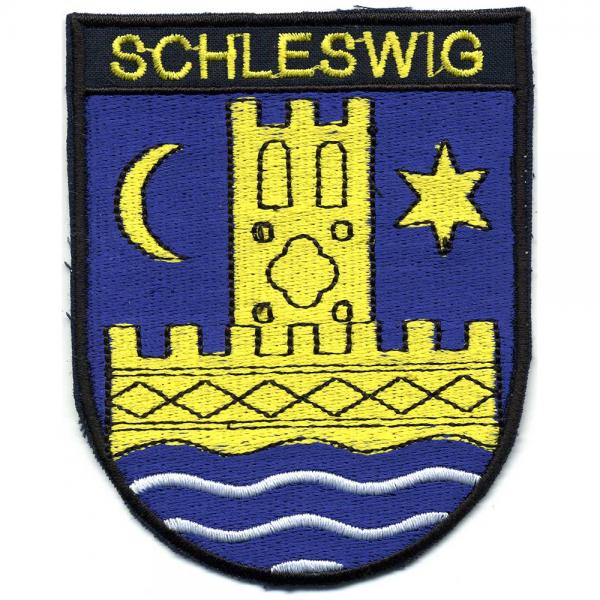 AUFNÄHER - Wappen - SCHLESWIG - 01757- Gr. ca. 9,5  x 7,5 cm - Patches Stick Applikation