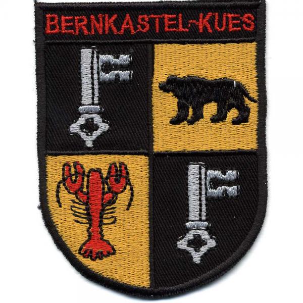AUFNÄHER - Wappen - BERNKASTEL KUES - 01764 - Gr. ca. 8,5 x 6,5 cm - Patches Stick Applikation