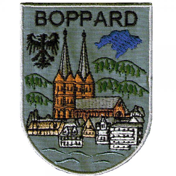 AUFNÄHER - Wappen - BOPPARD - 02912 - Gr. ca. 9,5 x 7,5 cm - Patches Stick Applikation