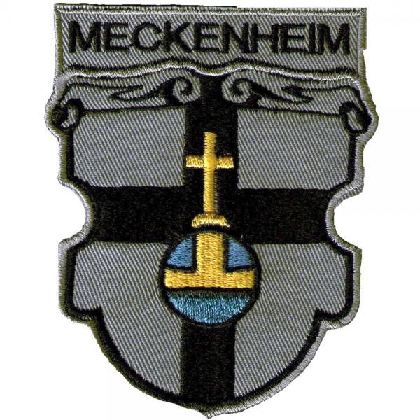 AUFNÄHER "MECKENHEIM" - NEU Gr. ca. 8cm x 9,5cm (02917) Region Landeswappen Städtewappen - Patches Applikation Stick