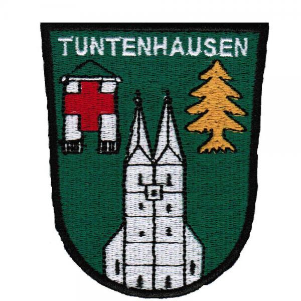 AUFNÄHER - Wappen - Tuntenhausen - 02919 - Gr. ca. 7,5 x 9 cm - Patches Stick Applikation