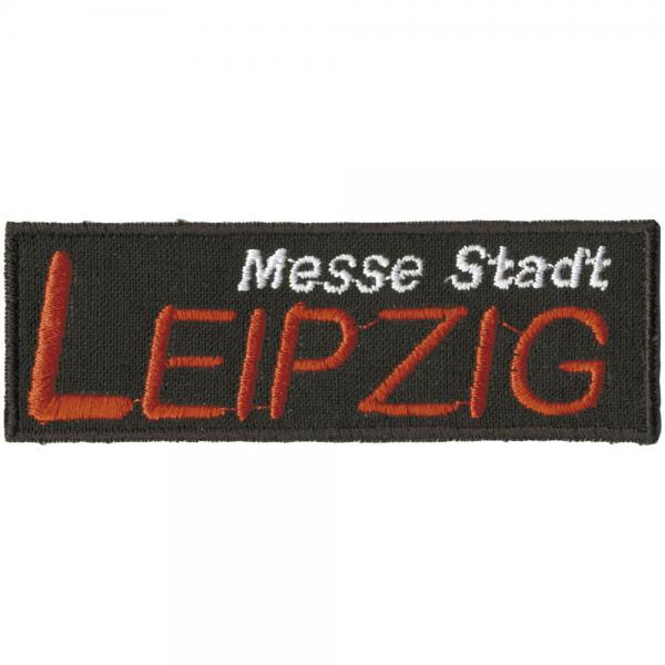 AUFNÄHER - Messestadt Leipzig - 03128 - Gr. ca. 9 x 3 cm - Patches Stick Applikation