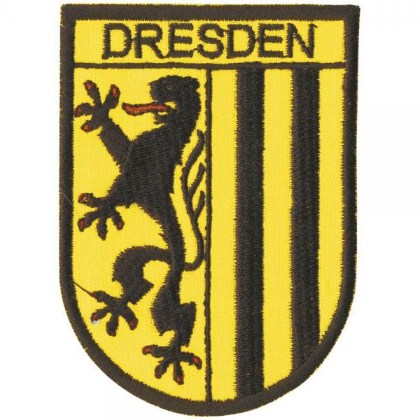 AUFNÄHER - Wappen - DRESDEN - 03187 - Gr. ca. 6,5 x 9,5  cm - Patches Stick Applikation