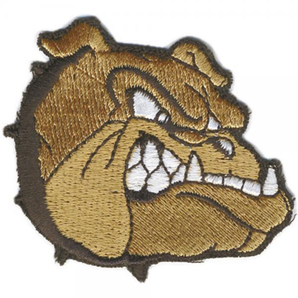 AUFNÄHER - Hund Bulldogge - (03088) Gr. ca. 6,5cm x 5,5cm - Stick Emblem Abzeichen Patches Applikation