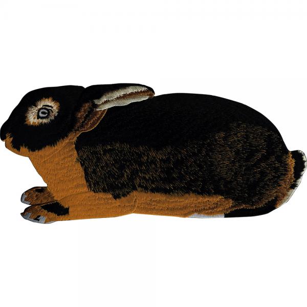 Aufnäher - Kaninchen liegend - 07344 - Gr. ca. 27 x 13 cm - Patches Stick Applikation