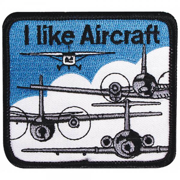 Aufnäher - I like Aircraft - 04569 - Gr. ca. 8 x 7,5 cm - Patches Stick Applikation