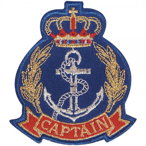 Captainpatch 7.5x7.5cm zum aufnähen - Weiss V2 