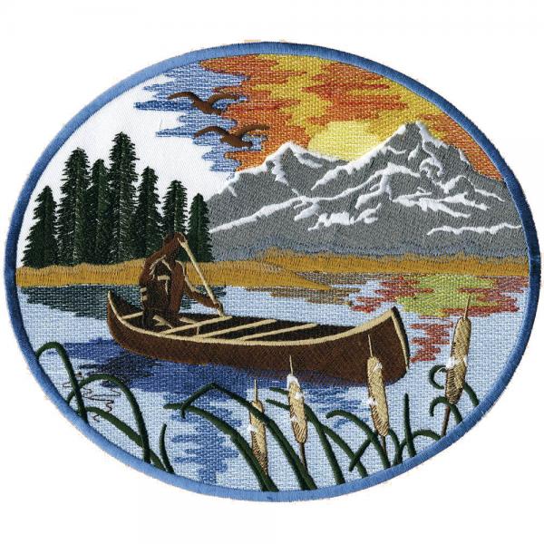 Rückenaufnäher - Trappermotiv Cowboy & Indianer - Gr. ca. 23cm x 20cm (07354) Rückenaufnäher - Trappermotiv Cowboy & Indianer - Gr. ca. 23cm x 20cm (07354)