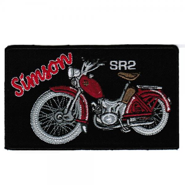 Aufnäher - Simson SR 2 rot - 00570 - Gr. ca. 11 x 6,5 cm - Patches Stick Applikation