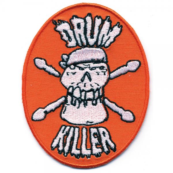 Aufnäher - Drum Killer - 06078 - Gr. ca. 8 x 10 cm - Patches Stick  Applikation