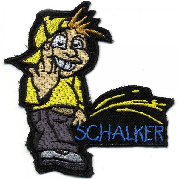 Aufnäher - Pinkelmännchen Schalker - 01956 - Gr. ca. 9 x 9,5 cm - Patches Stick Applikation