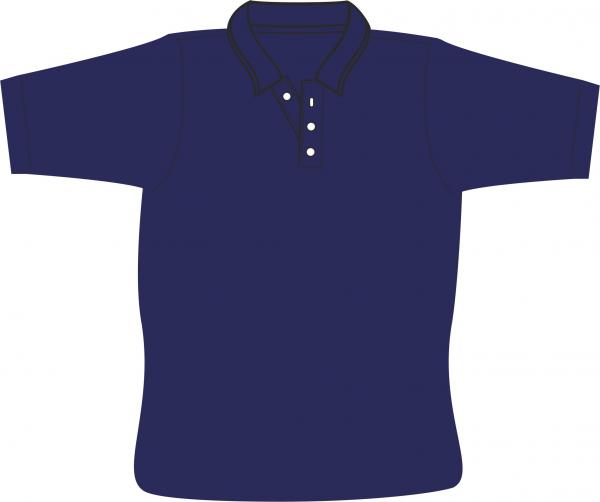 Poloshirt mit Rückenaufdruck Feuerwehr silber-reflektieren
