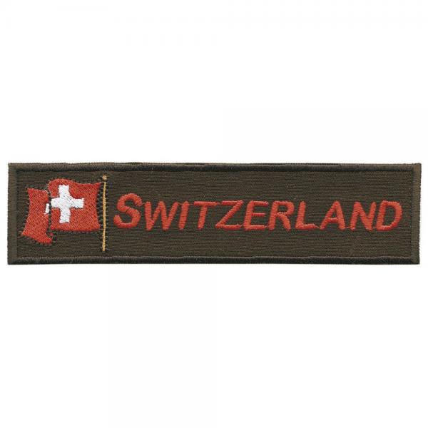 Aufnäher - Schweiz - 02989 - Gr. ca. 12,5 x 3 cm - Patches Stick Applikation