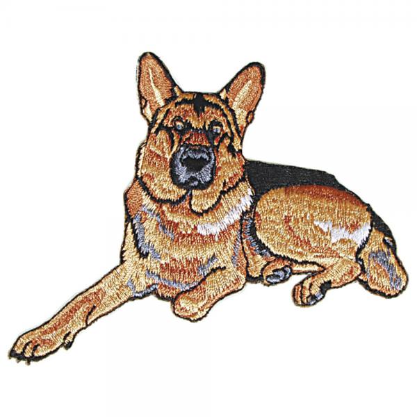 Aufnäher Applikation - Schäferhund liegend - 04524 - Gr. ca. 9cm x 6cm