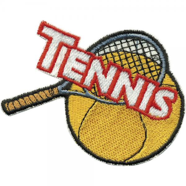 Aufnäher - Tennis - 01869 - Gr. ca. 9 x 7,5 cm - Patches Stick Applikation