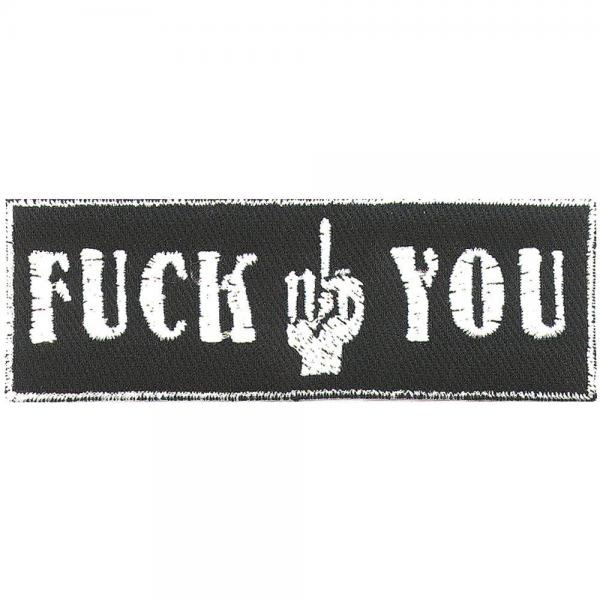 Aufnäher - FUCK YOU - 04050 - Gr. ca. 8,5 x 3 cm - Patches Stick Applikation Aufnäher - FUCK YOU - 04050 - Gr. ca. 8,5 x 3 cm - Patches Stick Applikation