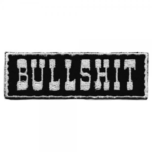 Aufnäher - BULLSHIT - 04054 - Gr. ca. 9,5 x 3 cm - Patches Stick Applikation