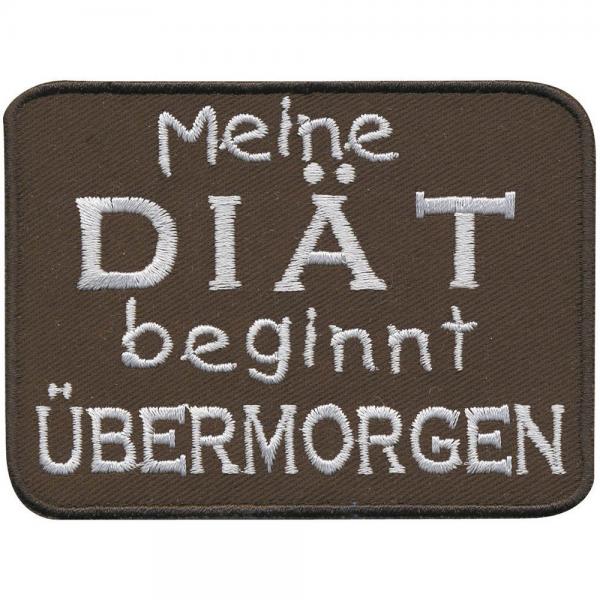 Aufnäher - Meine Diät.... - 06063 - Gr. ca. 8 x 7 cm - Patches Stick Applikation