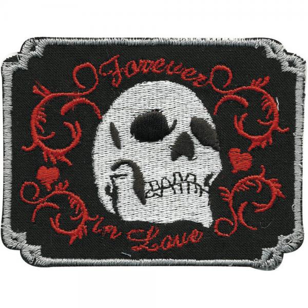 AUFNÄHER - Totenkopf - 01926 - Gr. ca. 8,5 x 7cm - Patches Stick Applikation