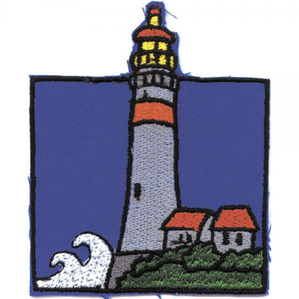 Aufnäher - Leuchtturm - 03204 - Gr. ca. 8 x 6,5 cm - Patches Stick Applikation