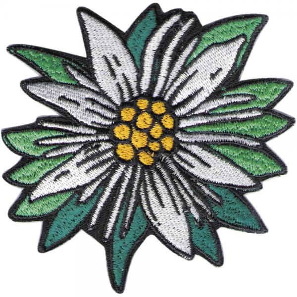 Aufnäher - Edelweißblüte - 04993 - Gr. ca. 9 x 8,5 cm - Patches Stick Applikation