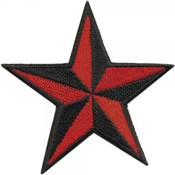 Aufnäher - Anarchistisch-kommunistischer Stern - 06054 - Gr. ca. 6,5 x 6 cm - Patches Stick Applikation