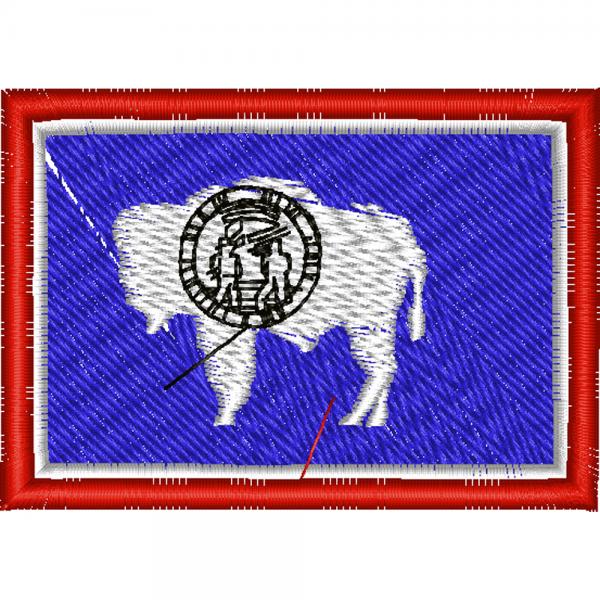 AUFNÄHER - USA - Wyoming - 05529 - Gr. ca. 8 x 5 cm - Patches Stick Applikation