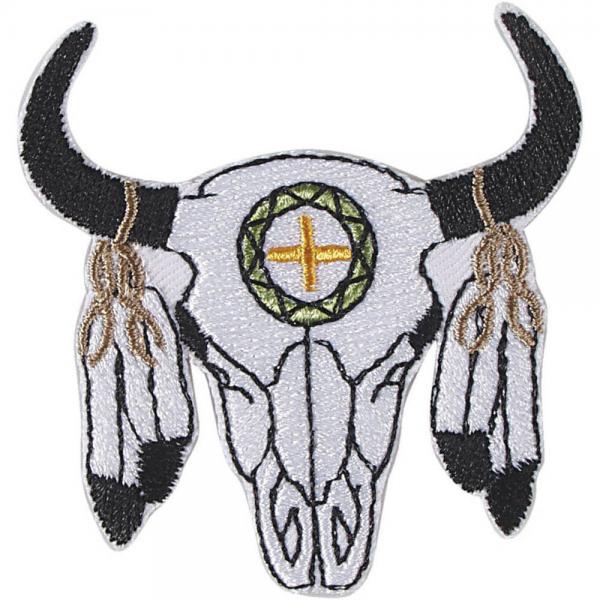 AUFNÄHER - Western - Stier - 03152 - Gr. ca. 6,5 x 6,5 cm - Patches Stick Applikation AUFNÄHER - Western - Stier - 03152 - Gr. ca. 6,5 x 6,5 cm - Patches Stick Applikation