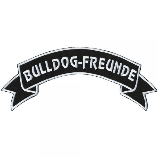 Rückenaufnäher - Bulldog-Freunde - 07305 - Gr. ca. 28 x 7 cm - Patches Stick Applikation