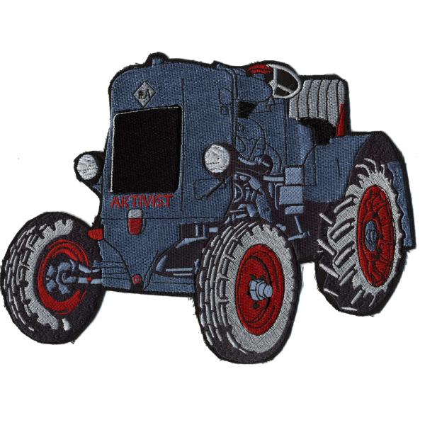 Rückenaufnäher - Traktor blau - 07455 - Gr. ca. 26 x 21 cm - Patches Stick Applikation