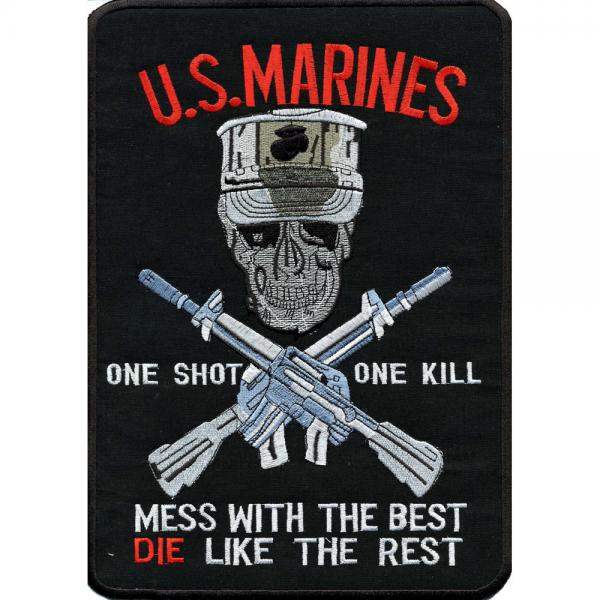 RÜCKENAUFNÄHER - Totenkopf - 08030 - Gr. ca. 29 x 21 cm - Patches Stick Applikation