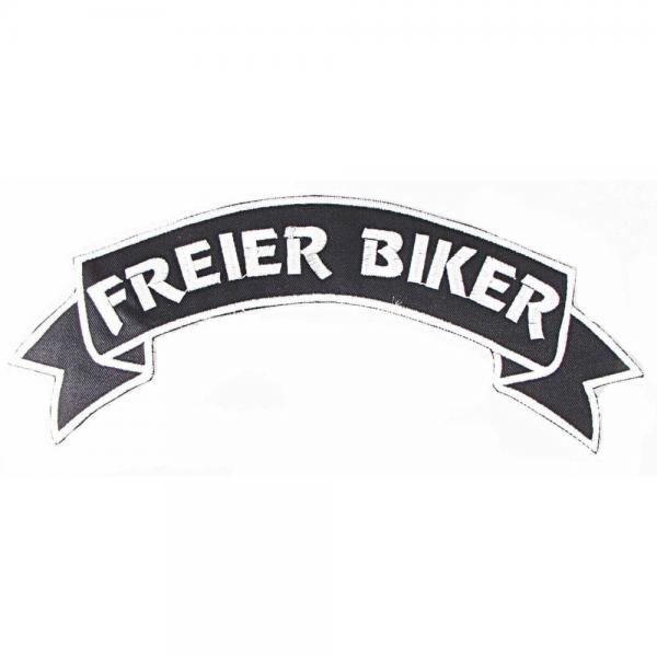 Rückenaufnäher - Freier Biker - Gr. ca. 7x28cm (08517) Aufnäher Stick Patches Applikation Biker Trucker Motorradfahrer