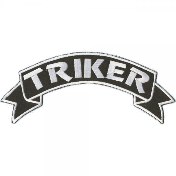 AUFNÄHER "TRIKER" NEU Gr. ca. 7x28cm (08541) Rückenaufnäher Stick Applikation Patches Biker Trucker Motorradfahrer