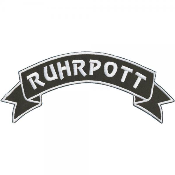 Rückenaufnäher -  große Applikation - RUHRPOTT - 08542 - Gr. ca. 38,5 x 11,5 cm