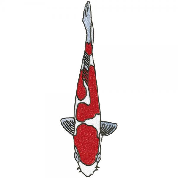 Rückenaufnäher Aufnäher - Koi Kohaku - KO858 - Gr. ca. 25-30 cm