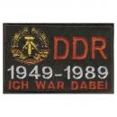 AUFNÄHER - DDR - Ich war dabei - 04389 - Gr. ca. 9 x 5,5 cm - Patches Stick Applikation