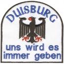 AUFNÄHER - Duisburg - 00493 - Gr. ca. 8 x 8 cm - Patches Stick Applikation