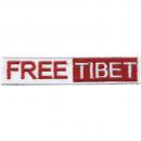 AUFNÄHER - Free Tibet- 01887 - Gr. ca. 9,5 x 2 cm - Patches Stick Applikation