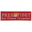 AUFNÄHER - Free Tibet End Chinese Occupation - 01897 - Gr. ca. 12,5 x 4,5 cm - Patches Stick Applikation