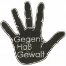AUFNÄHER - Gegen Haß Gewalt - 00019- Gr. ca. 9 x 9 cm - Patches Stick Applikation