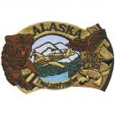 AUFNÄHER - USA Alaska - 04532 - Gr. ca. 9 x 6 cm - Patches Stick Applikation